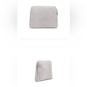 India Hicks Insider Bag Gray Leather Stingray Embossed  NWOT